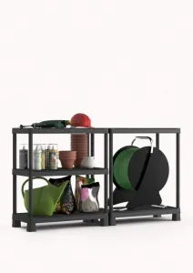 Plastový otvorený regál PLUS TRIBAC 90/5 - 182 x 90 x 45 cm
