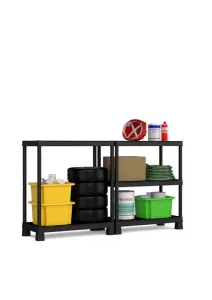 Plastový otvorený regál PLUS TRIBAC 90/5 - 182 x 90 x 45 cm