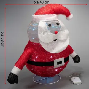 Nexos 72896 Vianočná dekorácia - Santa Claus, 30 LED, 58 cm