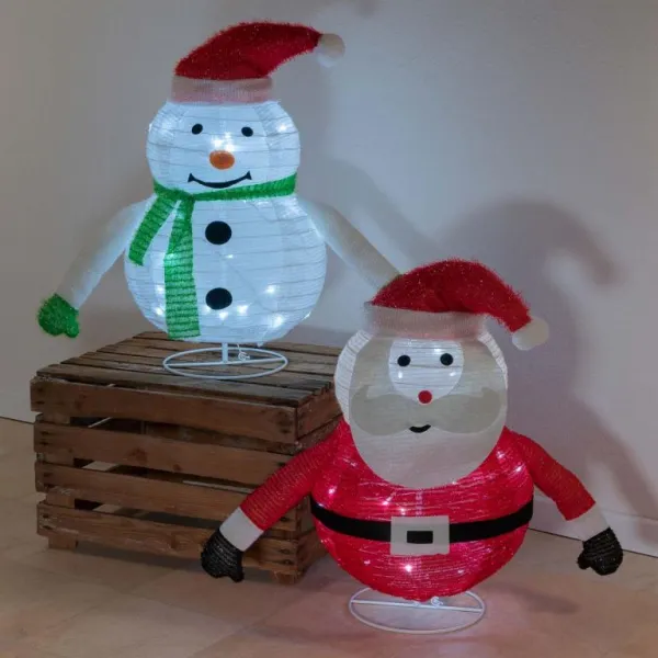 Nexos 72896 Vianočná dekorácia - Santa Claus, 30 LED, 58 cm