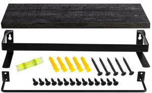 STILISTA Set 2 ks nástenných políc Volato Duo, 40 cm, čierne