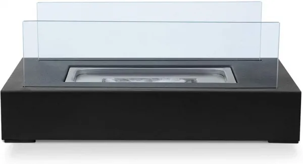 Stolný krb nerezový, čierny, 350 x 182 x 146 mm