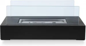 Stolný krb nerezový, čierny, 350 x 182 x 146 mm