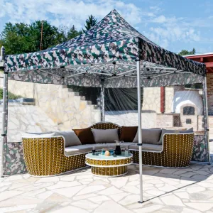 INSTENT PRO Záhradný stan 3 x 3 m, woodland + 2 bočnice