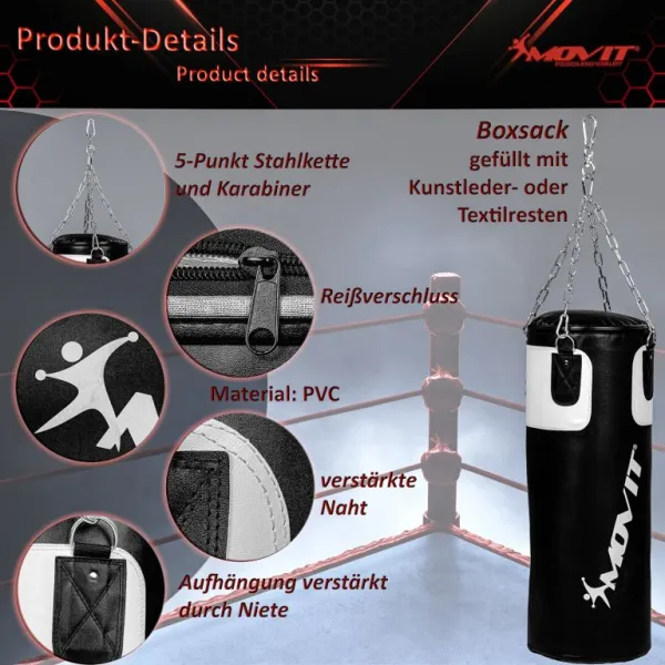 MOVIT Sada na boxovanie pre dospelých biela