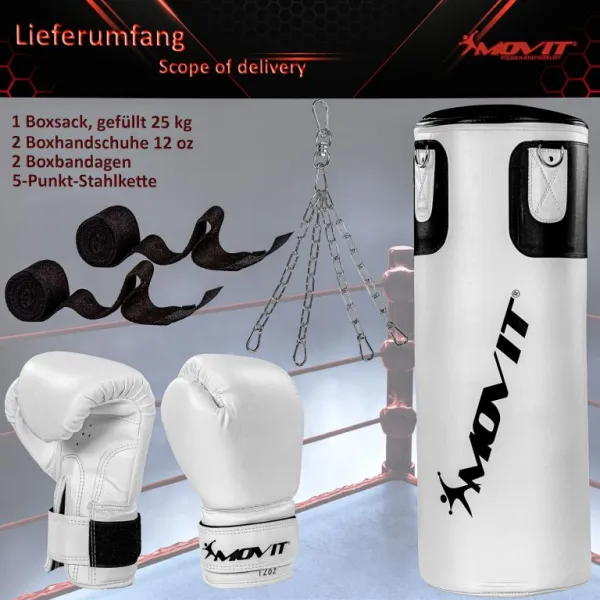 MOVIT Sada na boxovanie pre dospelých biela