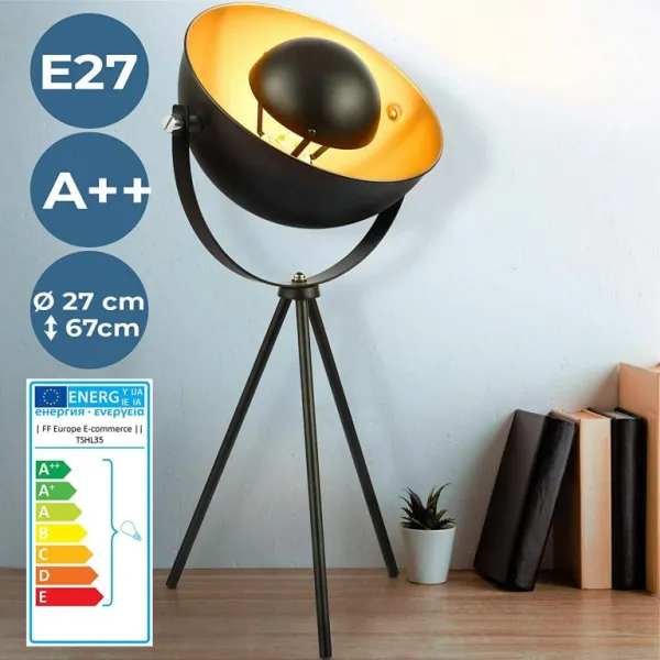 Stolná lampa so stojanom, 22 x 22 x 67 cm