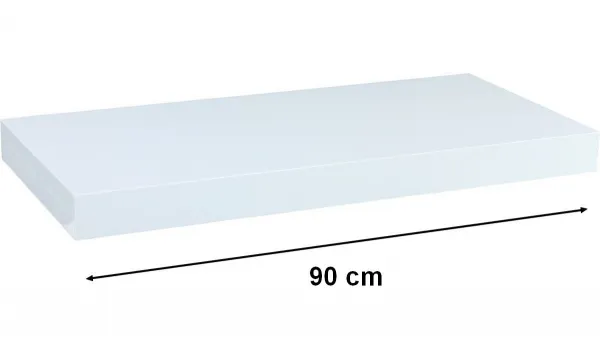 STILISTA VOLATO 31063 Nástenná polica - biela 90 cm