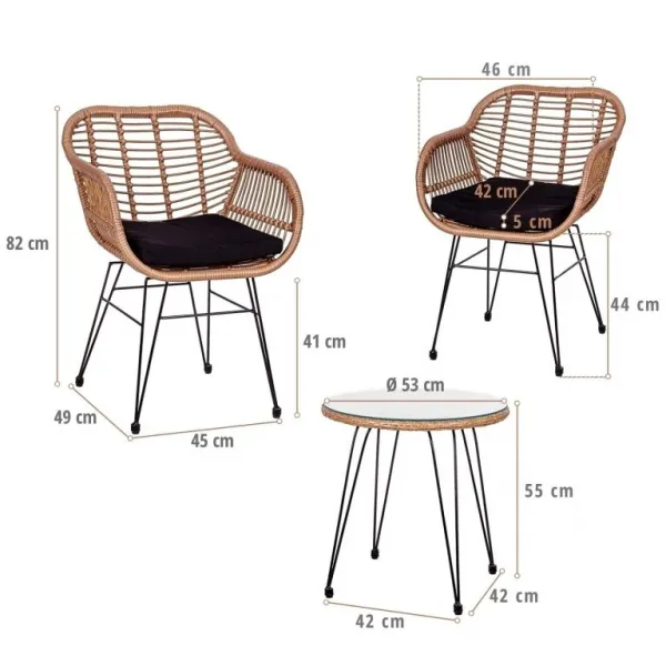 STILISTA Záhradný set - stolička + stôl
