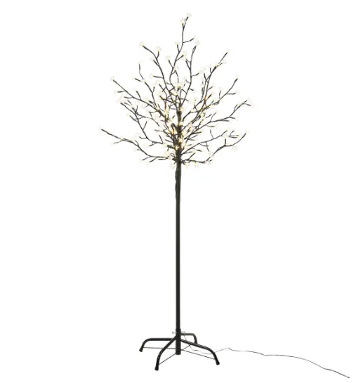 Nexos 1126 Dekoratívne LED osvetlenie - strom s kvetmi 150 cm, teple biele