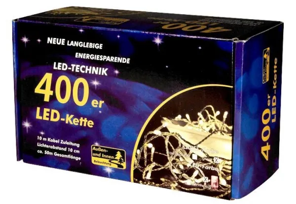 Nexos 28391 Vianočné LED osvetlenie - 40 m, 400 LED, teple biele