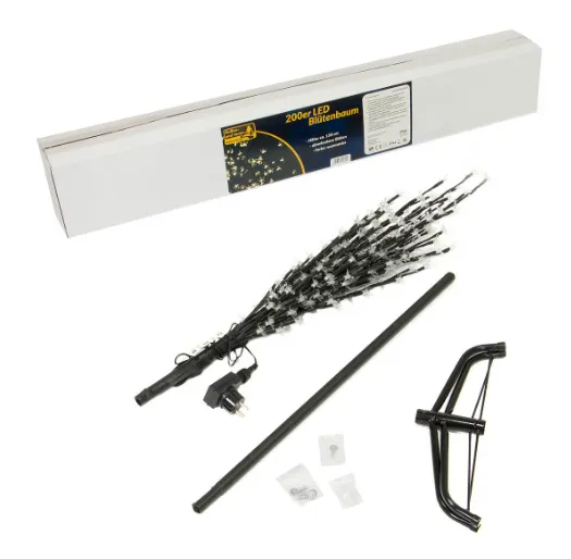 Nexos 1126 Dekoratívne LED osvetlenie - strom s kvetmi 150 cm, teple biele