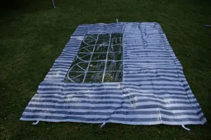 Garthen 419 Sada dvoch bočných stien pre záhradný stan - biela / modrá