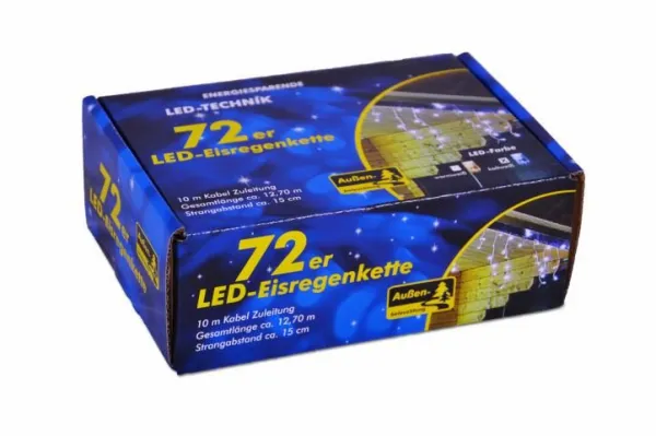 Nexos 211 Vianočný svetelný dážď 72 LED teple biela - 2,7 m
