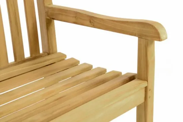 Divero 53824 Záhradná lavica - ošetrené teakové drevo - 130 cm