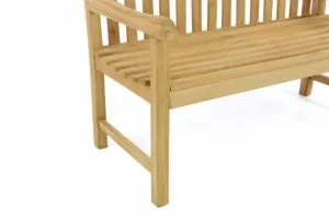 Divero 53824 Záhradná lavica - ošetrené teakové drevo - 130 cm