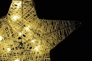 Nexos 28278 Vianočná dekorácia - vianočná hviezda - 25 cm, 10 LED diód