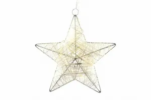 Nexos 28278 Vianočná dekorácia - vianočná hviezda - 25 cm, 10 LED diód
