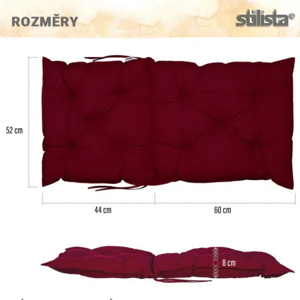 STILISTA sada 2 polstrovaní na nízké stoličky, modrá