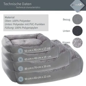 Petstuff pelech pre psa, veľkosť M, 65 x 48 x 19 cm, šedý