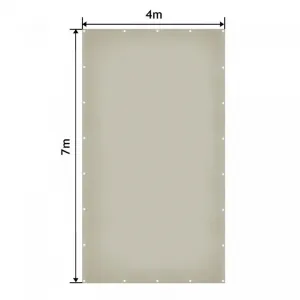 JAGO plachta 650 g/m², hliníkové oká, sivá, 4 x 7 m