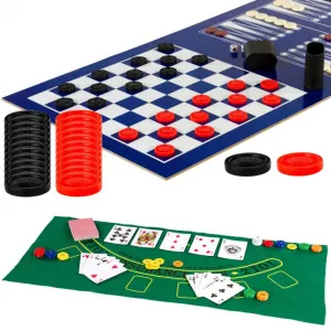 GAMESPLANET® 40544 Multifunkčný herný stôl 15 v 1 - tmavo hnedý