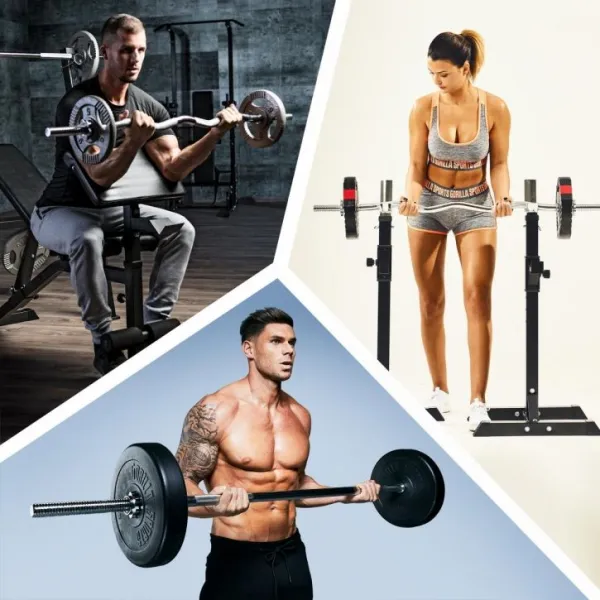 Gorilla Sports Sada posilňovacích tyčí 170 cm + 120 cm, zámky