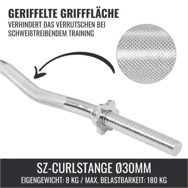 Gorilla Sports Činková tyč, 120 cm, chróm, 30/31 mm