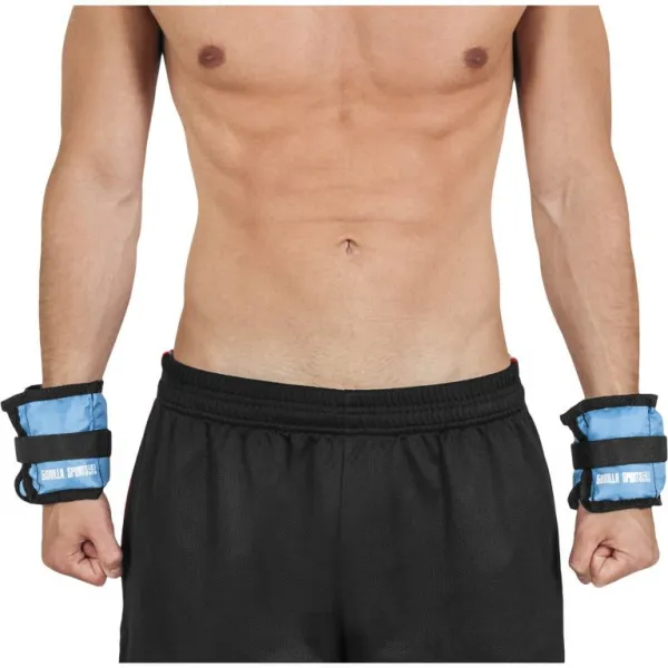Gorilla Sports Záťažové manžety, modré, 2 x 0,5 kg