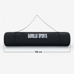 Gorilla Sports Podložka na jogu, 190 x 100 cm, čierna
