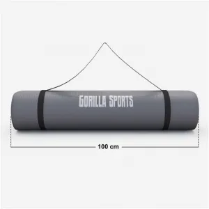Gorilla Sports Podložka na jogu, 190 x 100 cm, sivá
