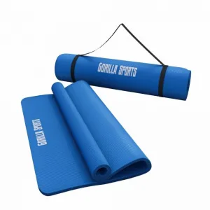 Gorilla Sports Podložka na jogu, 190 x 100 cm, modrá