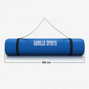 Gorilla Sports Podložka na jogu, 190 x 100 cm, modrá