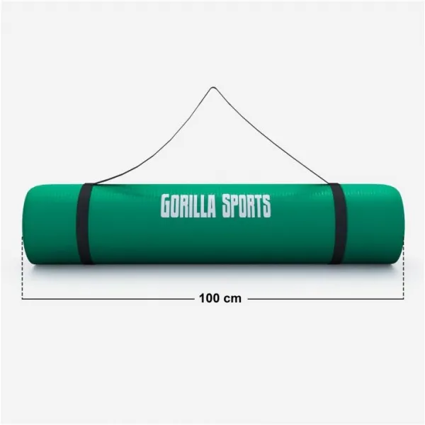 Gorilla Sports Podložka na jogu, 190 x 100 cm, zelená