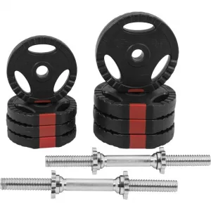 Gorilla Sports Súprava jednoručných činiek, pogumovaná, 20 kg