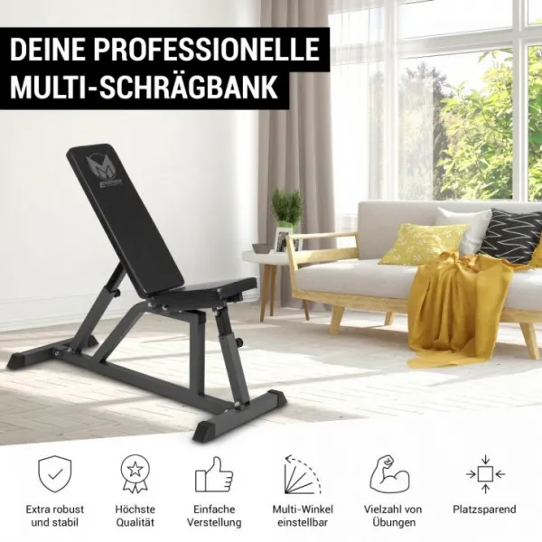 Nastaviteľná lavica na cvičenie, 8 polôh, nosnosť 200 kg