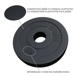 Gorilla Sports Činkový kotúč Olympia, plast, 2,5 kg