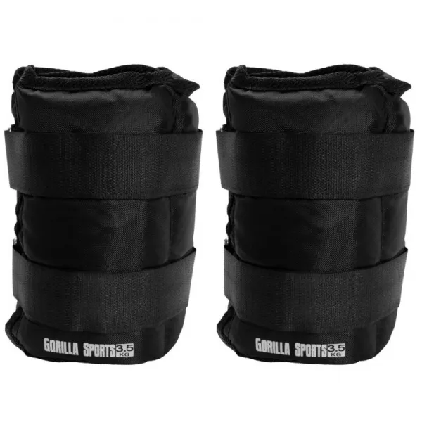 Gorilla Sports Záťažové manžety, čierne, 2 x 3,5 kg