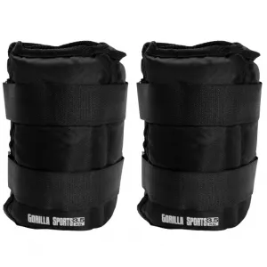 Gorilla Sports Záťažové manžety, čierne, 2 x 3,5 kg