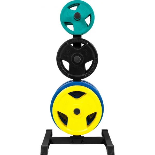 Gorilla Sports Stojan na olympijské kotúče 112 cm, čierny