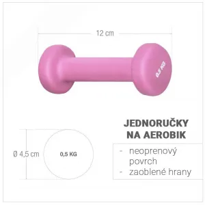 Gorilla Sports Jednoručky na aerobik, 2 x 0,5 kg, ružové