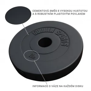 Gorilla Sports Činkový kotúč Olympia, plast, 10 kg