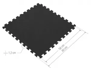 Gorilla Sports Sada ochranných podložiek, čierna, 8 ks