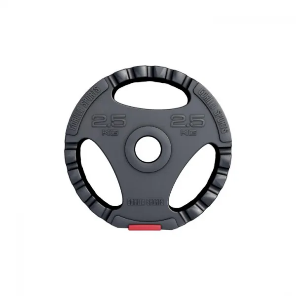 Gorilla Sports Kotúč potiahnutý plastom, výplň cement, 2,5 kg