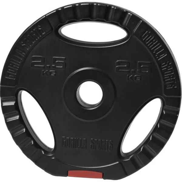 Gorilla Sports Kotúč potiahnutý plastom, výplň cement, 2,5 kg
