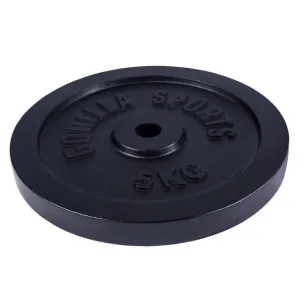 Gorilla Sports Liatinový záťažový kotúč, čierny, 5 kg