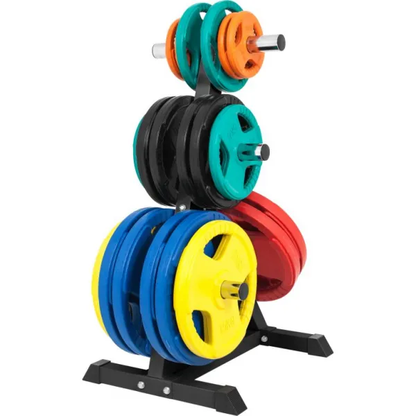 Gorilla Sports Stojan na záťažové dosky, 50/51 mm, čierny