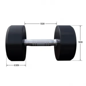 Gorilla Sports Jednoručná činka čierno/biela, 12,5 kg