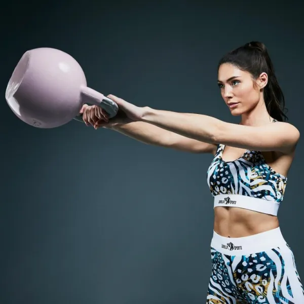 Gorilla Sports Súťažný kettlebell, ružový, 8 kg