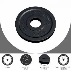 Gorilla Sports Záťažový kotúč 50/51 mm, 2,5 kg